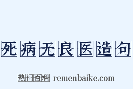 死病无良医造句是什么意思的图片